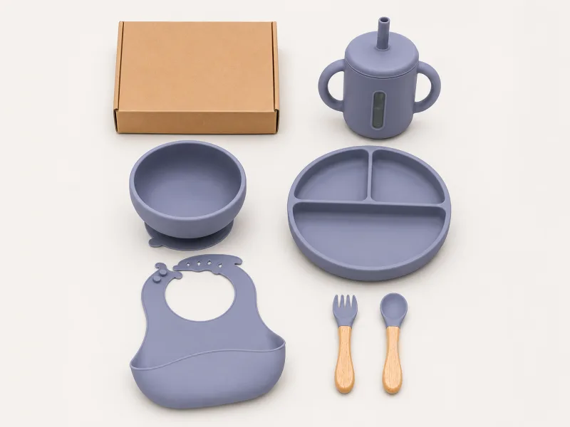 6 pcs silicone feeding set