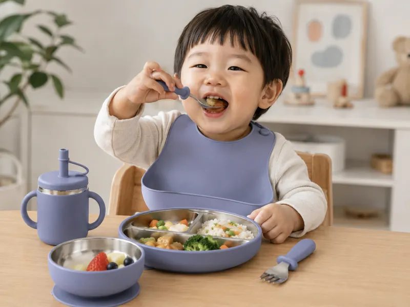 6pcs Stainless Steel Feeding set