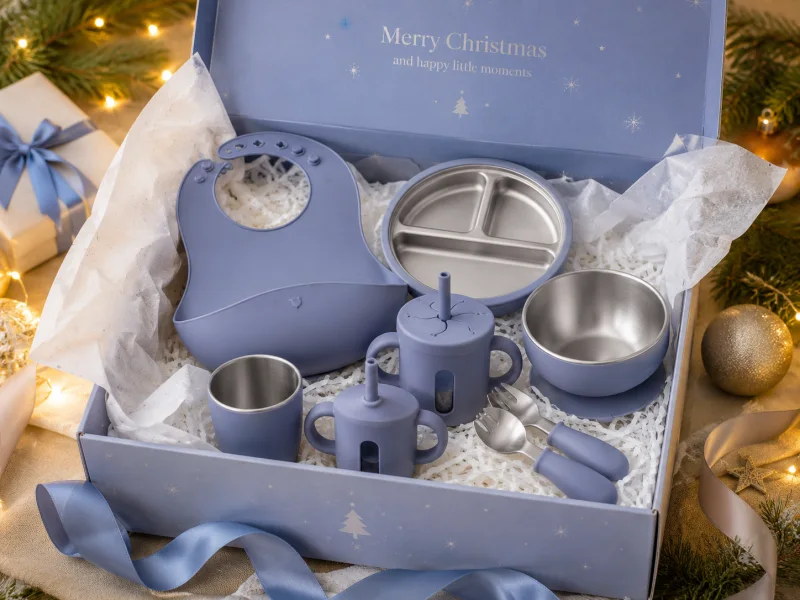 Christmas baby Feeding gift set