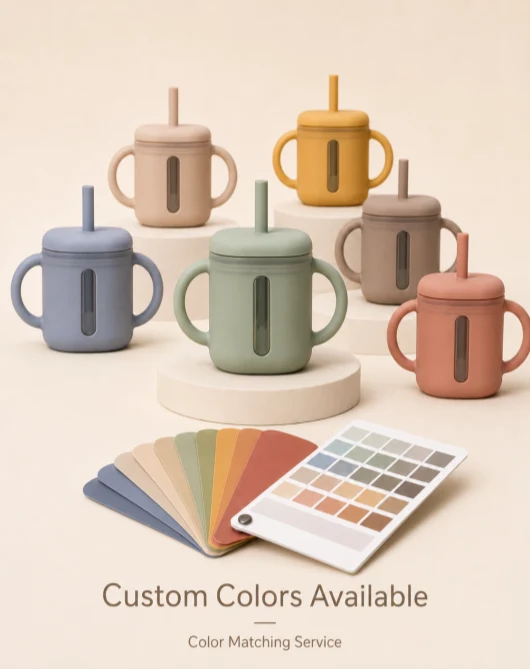 Color and Logo Options for Silicone Straw Cups