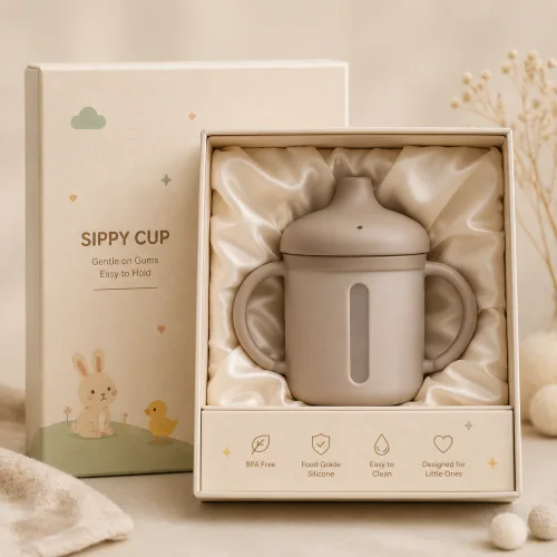 Custom Silicone sippy cup Gift box