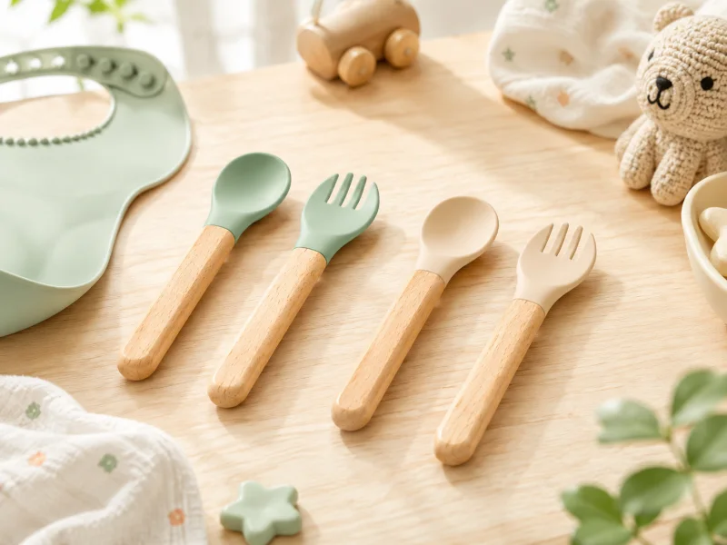 Silicone Heads with Beech Wood Handles