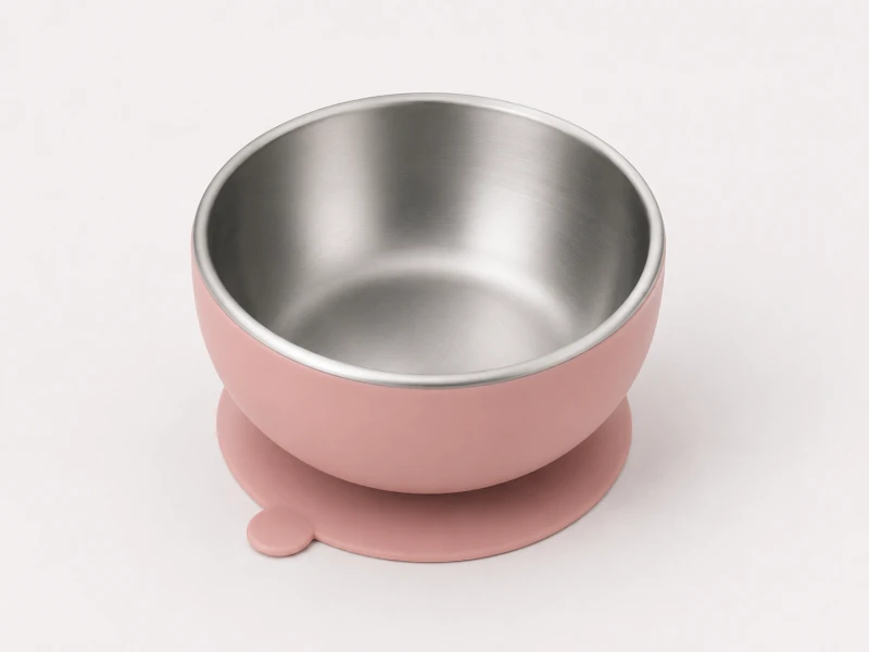 Silicone & Stainless Steel Suction Bowl