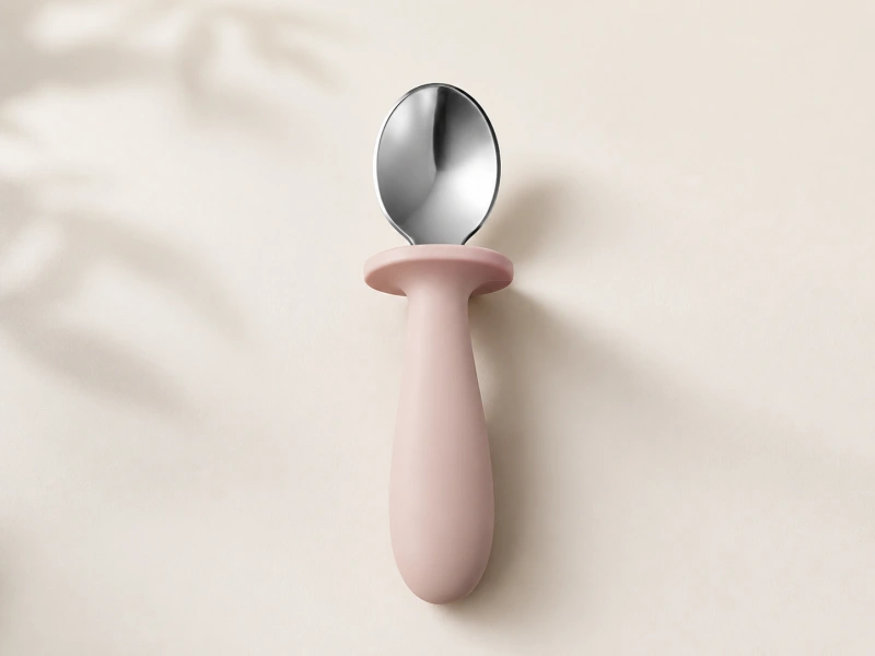 Silicone and Stainless Steel Spoon