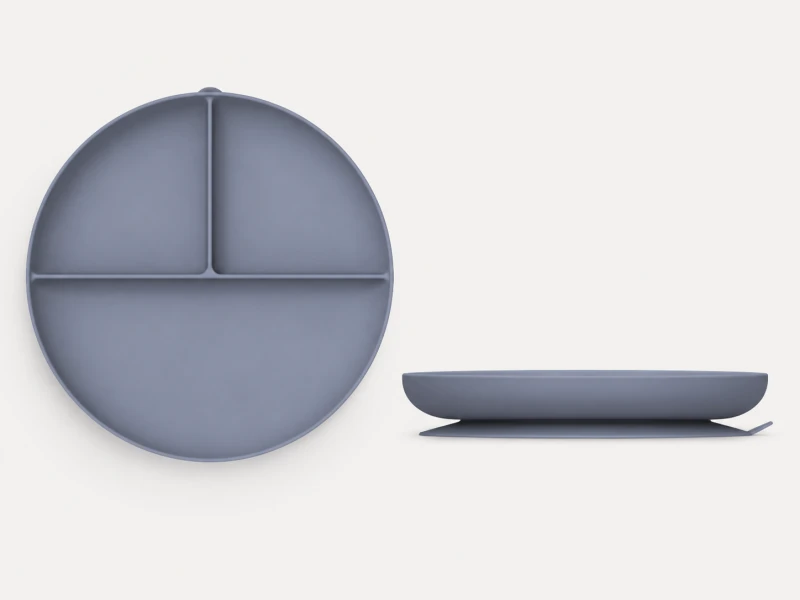 Silicone suction divided plate