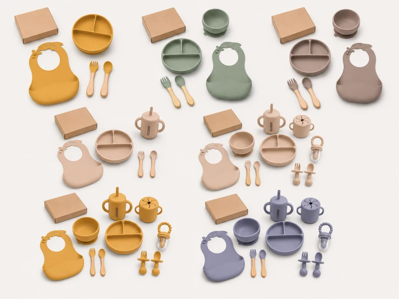different color Silicone feeding set