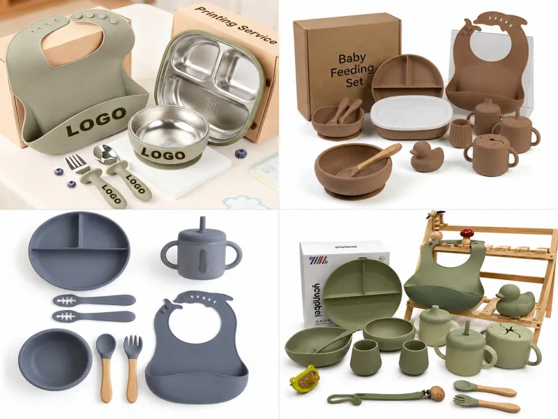 different silicone feeding set